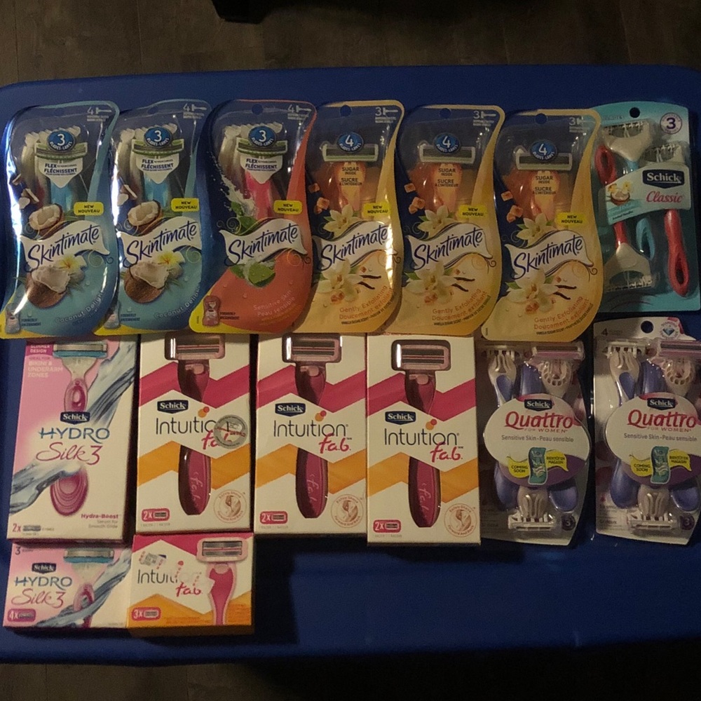 Schick and skintimate razors and refills